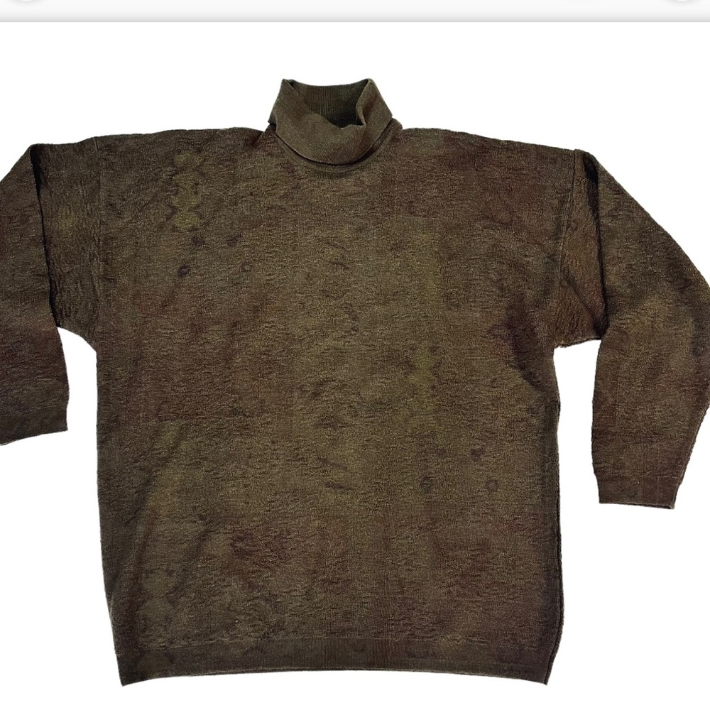 cortigiani sweater Turtleneck color green dark size 50 /L excellent condition